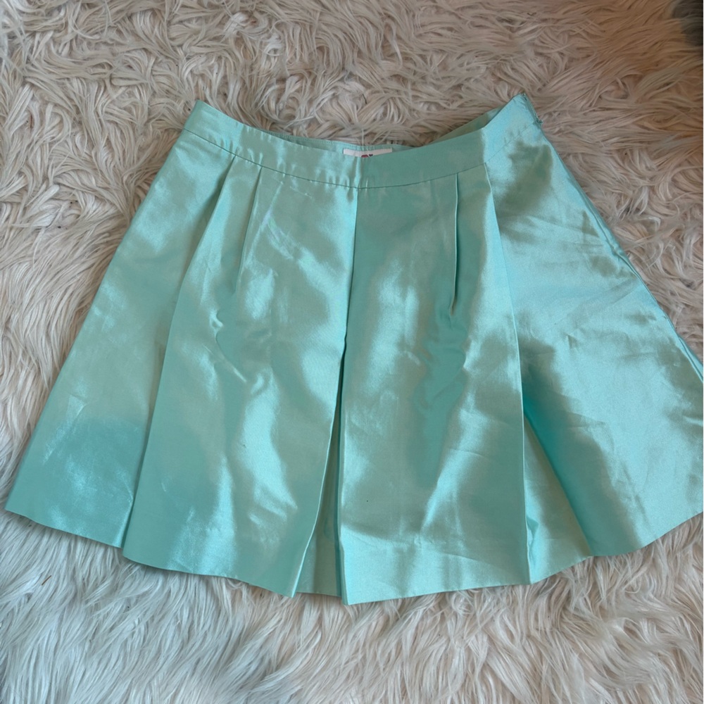 Vineyard Vines Mint Green Pleated Mini Skirt
